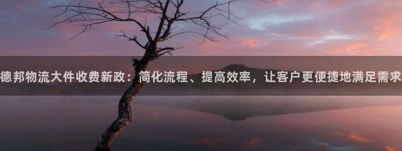 ,优游国际相信品牌的力量：德邦物流大件收费新政：简化流程、提